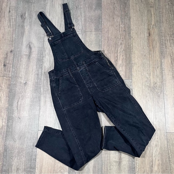Madewell Black Skinny Ankle Length Overalls Size Small - Picture 1 of 12
